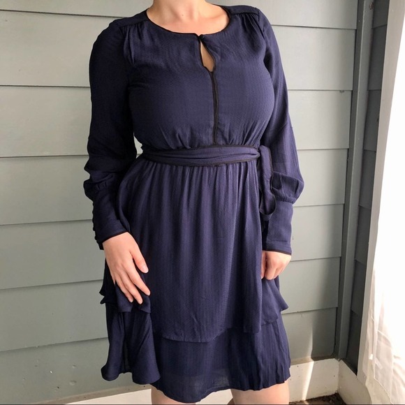 MODCLOTH 👗WOMENS BLUE LAYERED LOOSE FITTING DRESS - Picture 1 of 6